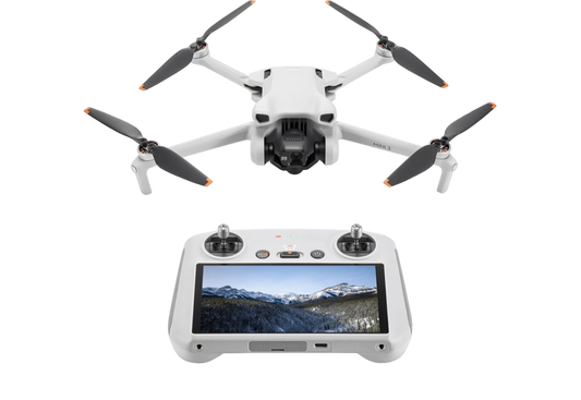 DJI Mini 3 (DJI RC), Lightweight 3x Mechanical Gimbal Drones with Camera for Adults 4K, 38-min Flight Time, up to 32800ft (10km) Video Transmission, Vertical Shooting, GPS Auto Return Integrated